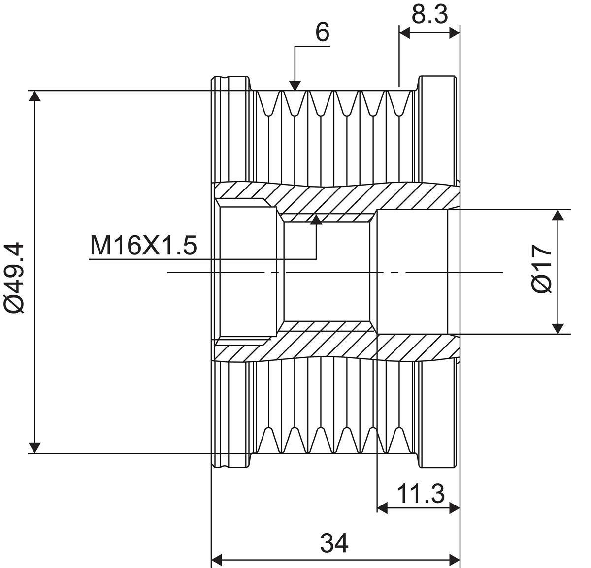 DISPOSITIVO RUOTA LIBERA ALTERNATORE